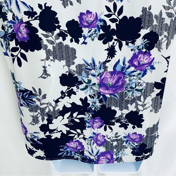 Nine West Floral Blouse Size Large - Picture 8 of 9